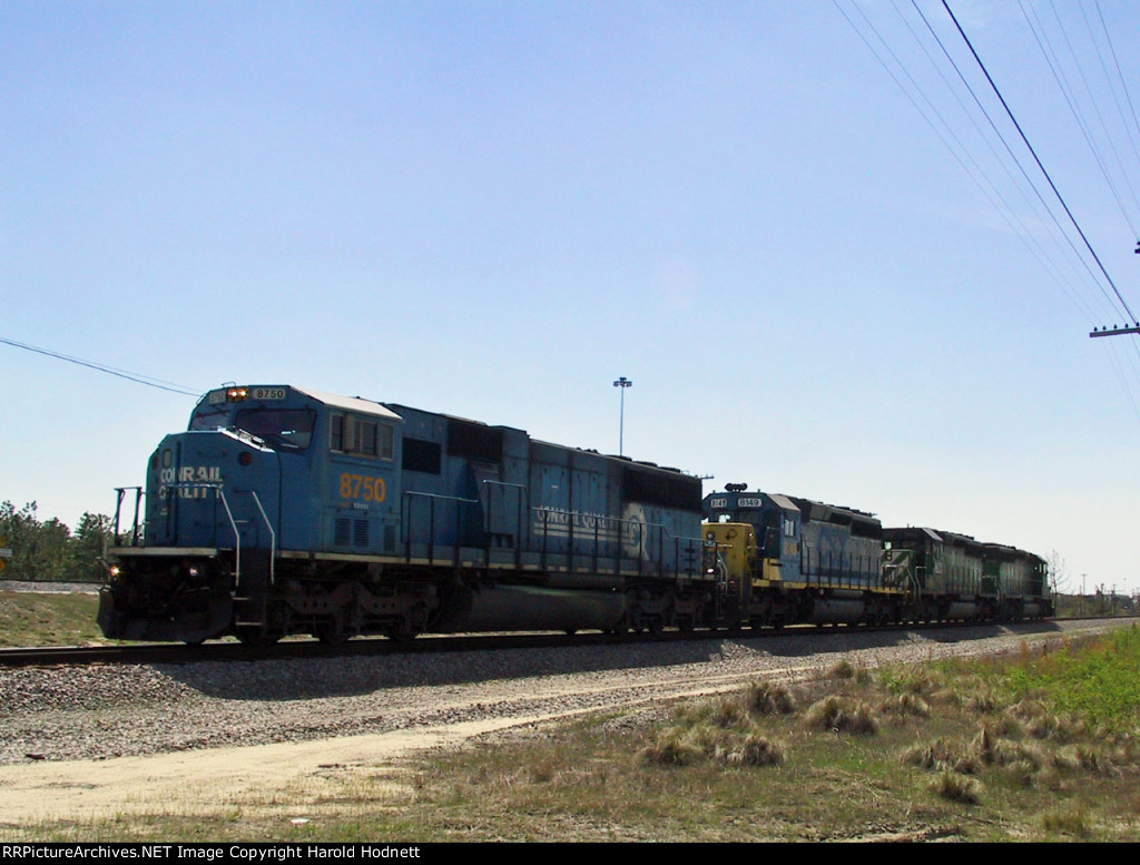 CSX 8750, CSX 8149 and a pair of leasers